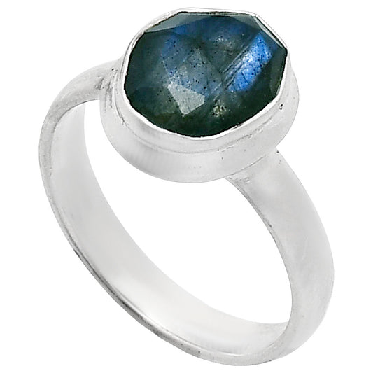 Premium Quality Faceted Blue Labradorite Ring size-7 R-1007 24-ER10429