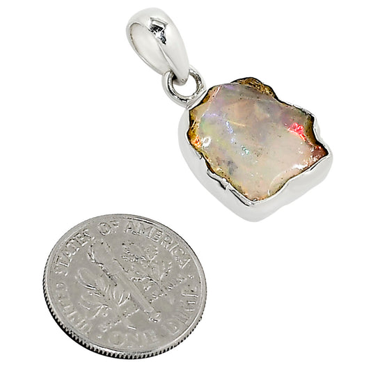 Ethiopian Opal Rough Pendant P-1001 25-EP11191