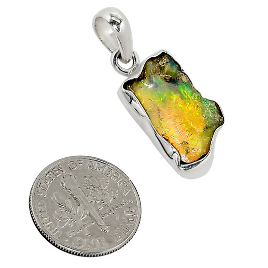 Ethiopian Opal Rough Pendant P-1001 25-EP11193