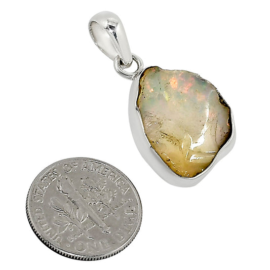 Ethiopian Opal Rough Pendant P-1001 25-EP11194