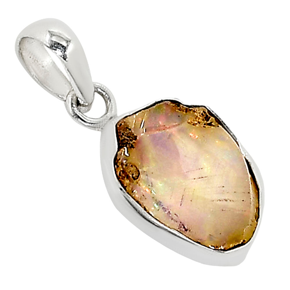 Ethiopian Opal Rough Pendant P-1001 25-EP11206