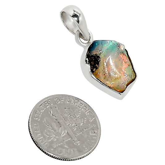 Ethiopian Opal Rough Pendant P-1001 25-EP11225