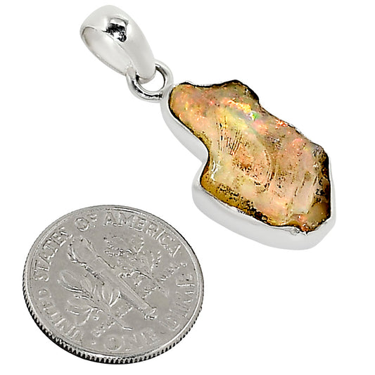 Ethiopian Opal Rough Pendant P-1001 25-EP11227