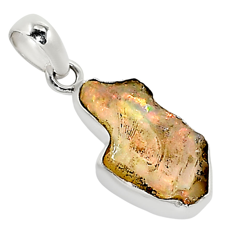 Ethiopian Opal Rough Pendant P-1001 25-EP11227