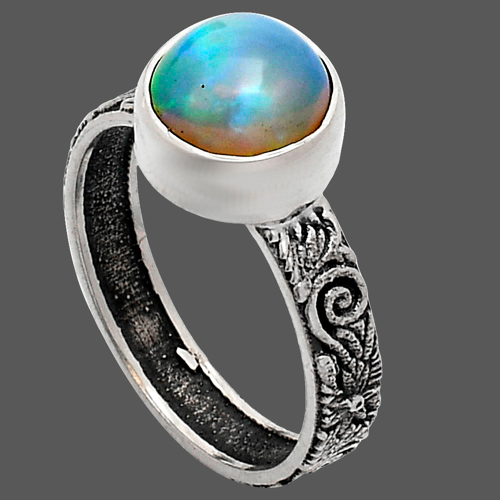 Premium Quality Ethiopian Opal Ring size-8 R-1055 25-ER10442