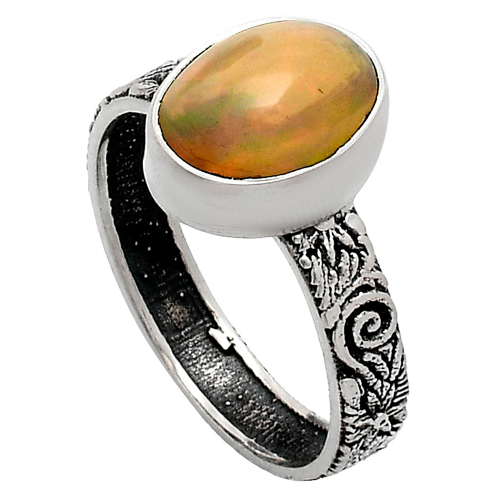 Premium Quality Ethiopian Opal Ring size-9 R-1055 25-ER10447