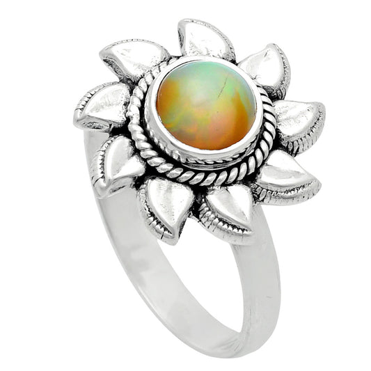 Premium Quality Sun - Ethiopian Opal Ring size-9 R-1617 25-ER10449