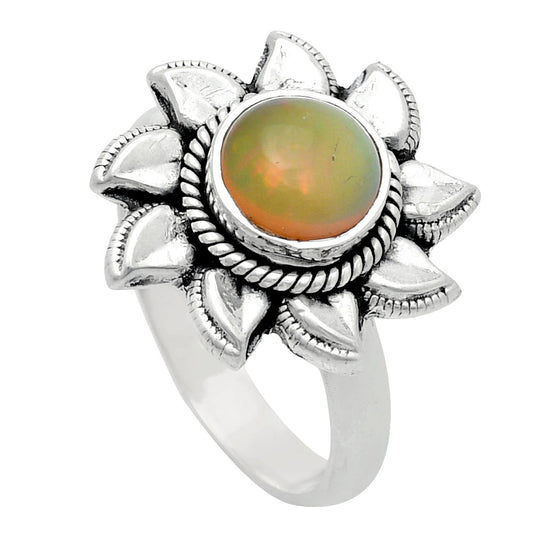 Premium Quality Sun - Ethiopian Opal Ring size-7 R-1617 25-ER10451