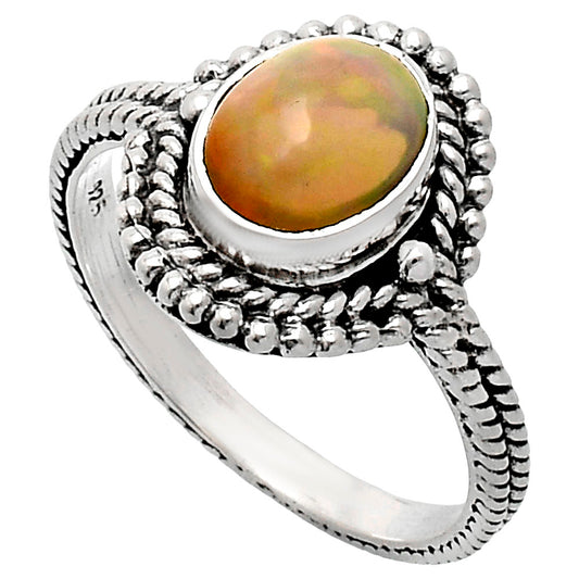 Premium Quality Ethiopian Opal Ring size-8.5 R-1729 25-ER10455