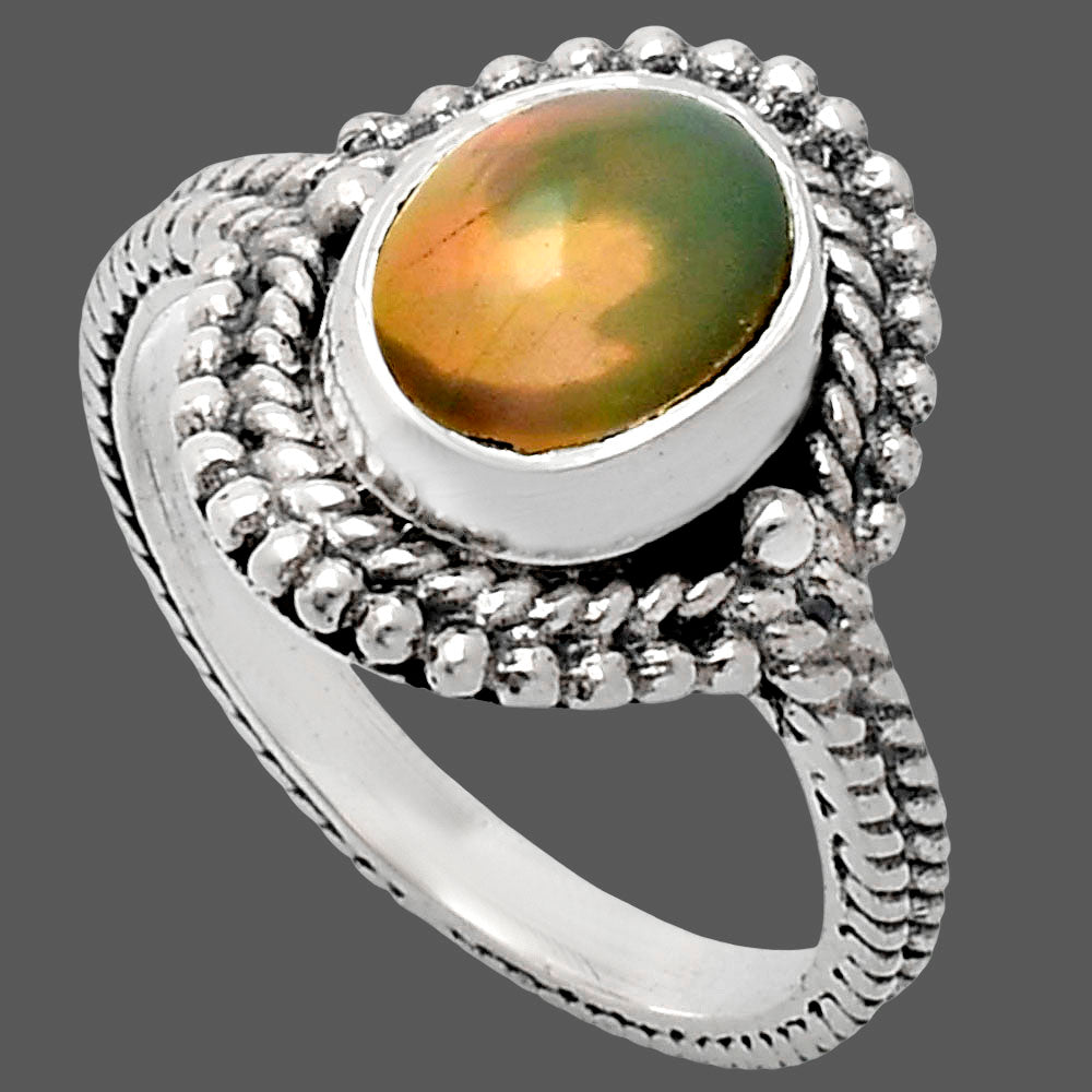 Premium Quality Ethiopian Opal Ring size-6 R-1729 25-ER10456