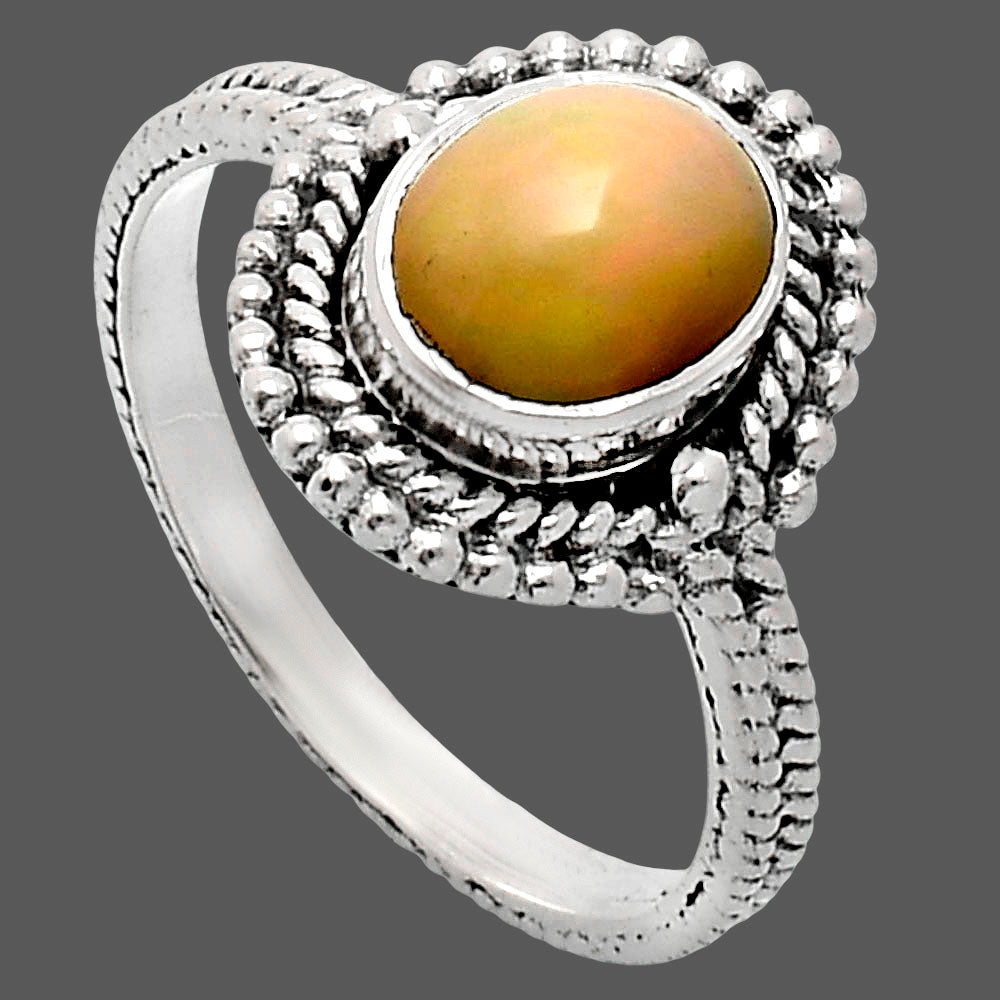 Premium Quality Ethiopian Opal Ring size-8.5 R-1729 25-ER10459