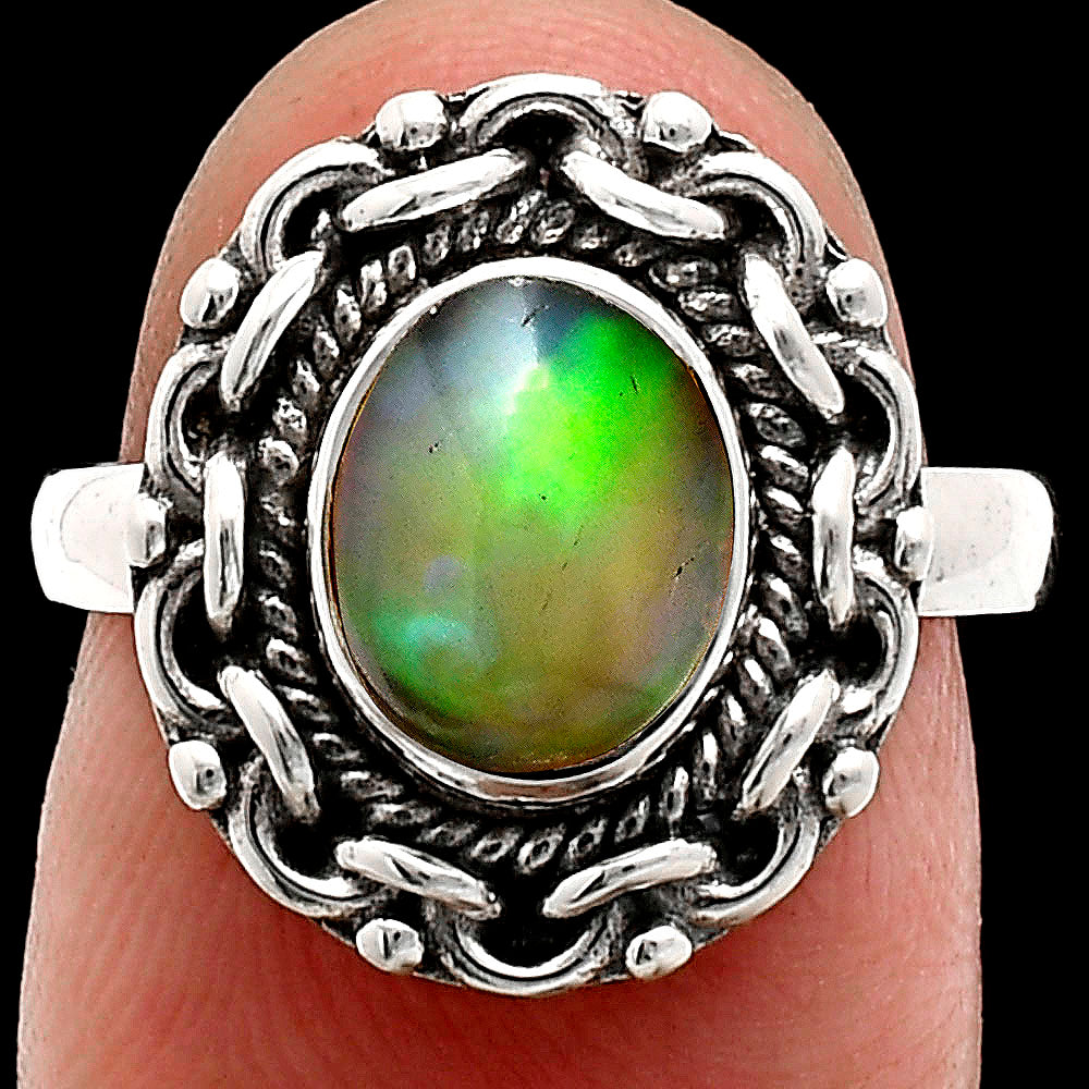 Premium Quality Ethiopian Opal Ring size-7 R-1667 25-ER10467