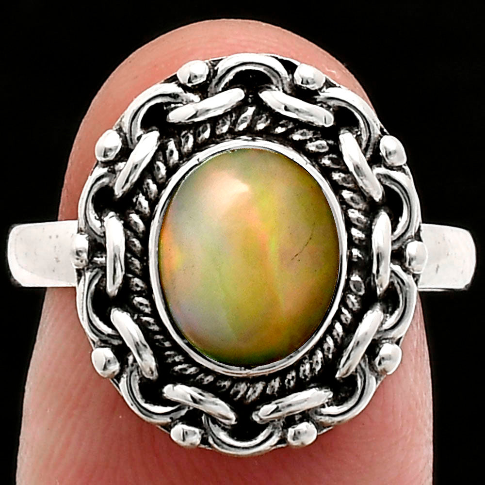 Premium Quality Ethiopian Opal Ring size-8 R-1667 25-ER10469