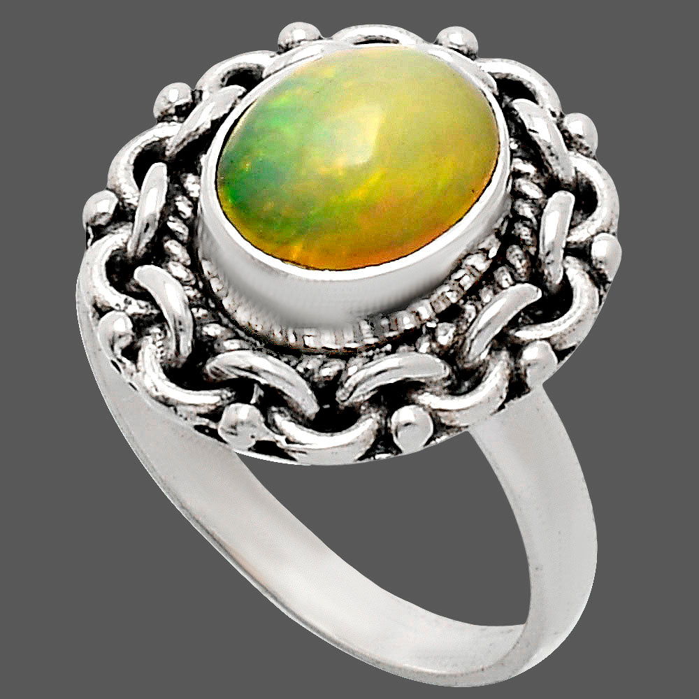 Premium Quality Ethiopian Opal Ring size-7 R-1667 25-ER10472