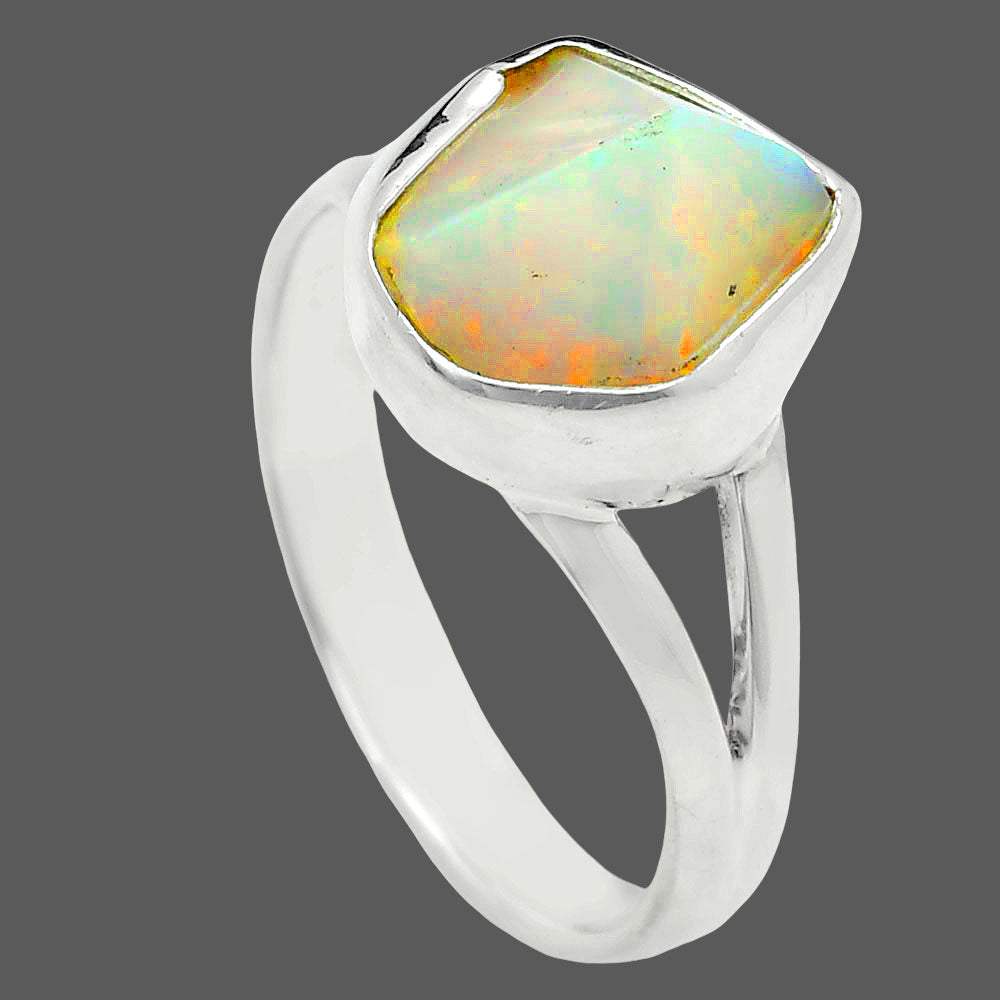 Premium Quality Ethiopian Opal Rough Ring size-7 R-1002 25-ER10505