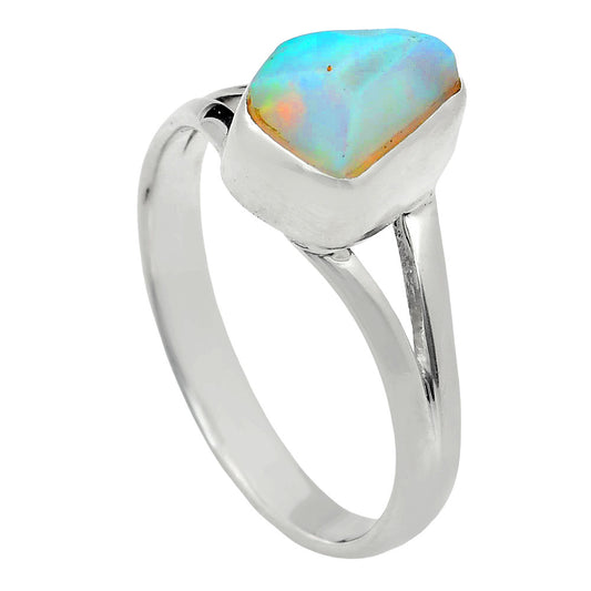 Premium Quality Ethiopian Opal Rough Ring size-8 R-1002 25-ER10514