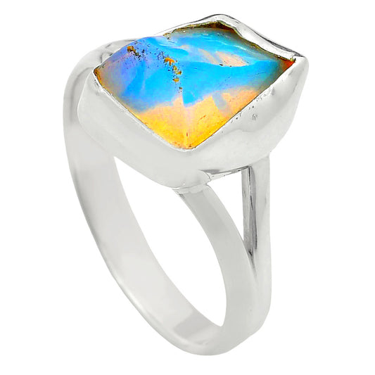 Premium Quality Ethiopian Opal Rough Ring size-7 R-1002 25-ER10542