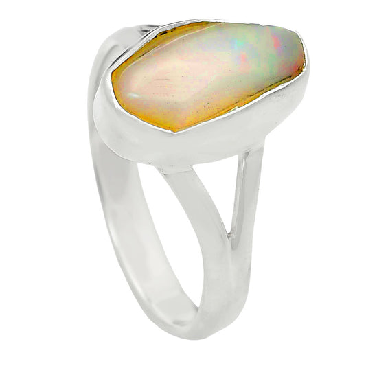 Premium Quality Ethiopian Opal Rough Ring size-8 R-1002 25-ER10554