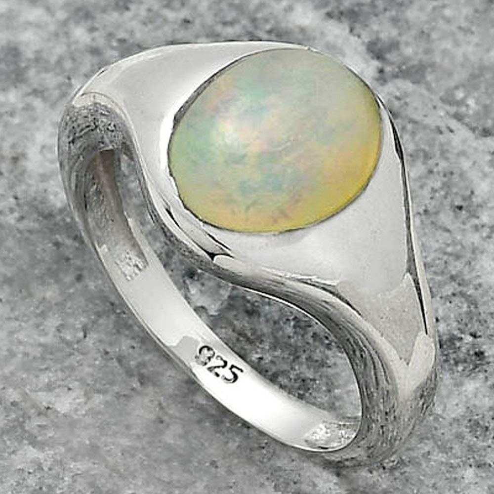 Natural Ethiopian Opal Ring size-7 R-1115 25-ER10771
