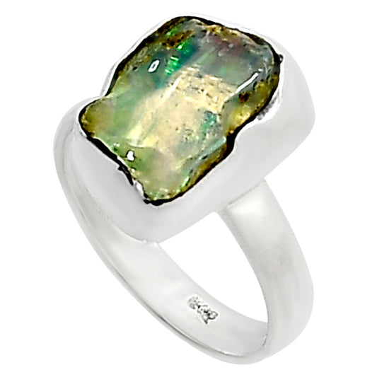 Ethiopian Opal Rough Ring size-5 R-1001 25-ER15979