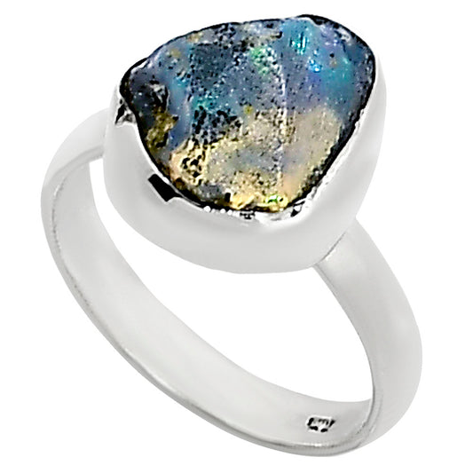 Ethiopian Opal Rough Ring size-6 R-1001 25-ER15983