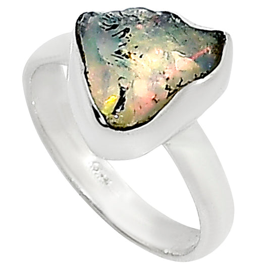 Ethiopian Opal Rough Ring size-6 R-1001 25-ER15984