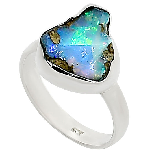 Ethiopian Opal Rough Ring size-6 R-1001 25-ER15991