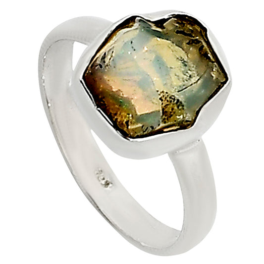 Ethiopian Opal Rough Ring size-8 R-1001 25-ER16006