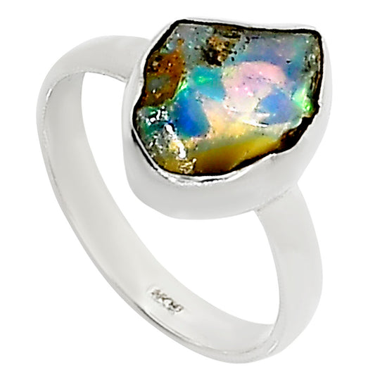 Ethiopian Opal Rough Ring size-8 R-1001 25-ER16010