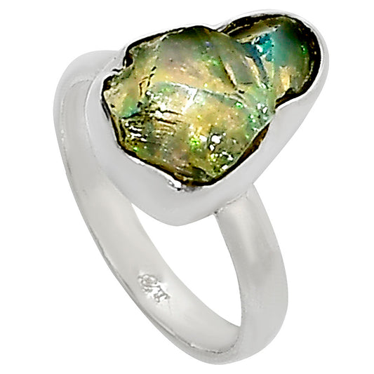 Ethiopian Opal Rough Ring size-8 R-1001 25-ER16016