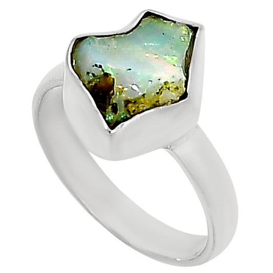 Ethiopian Opal Rough Ring size-6 R-1001 25-ER16144