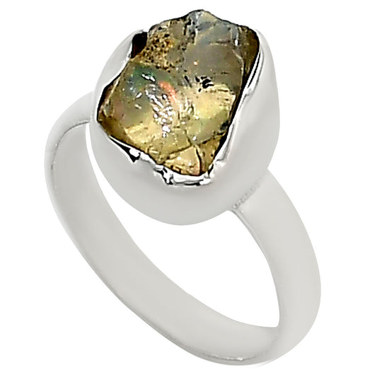 Ethiopian Opal Rough Ring size-6 R-1001 25-ER16158