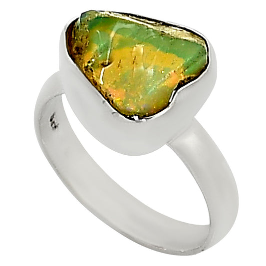 Ethiopian Opal Rough Ring size-6 R-1001 25-ER16159