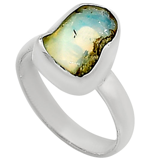 Ethiopian Opal Rough Ring size-6 R-1001 25-ER16162