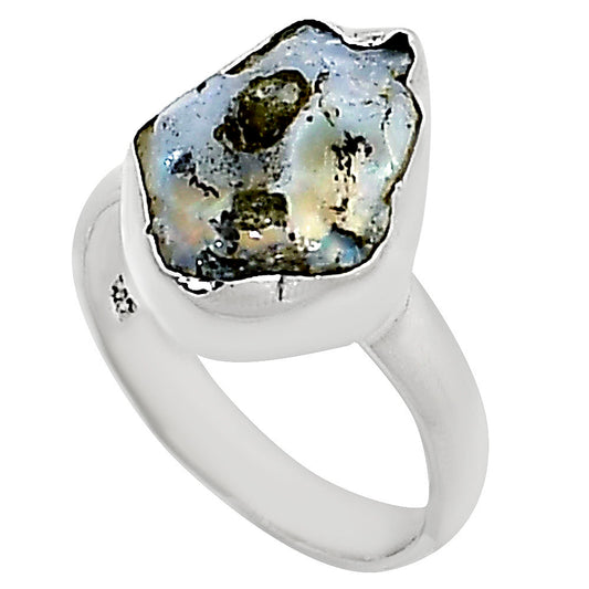 Ethiopian Opal Rough Ring size-6 R-1001 25-ER16166