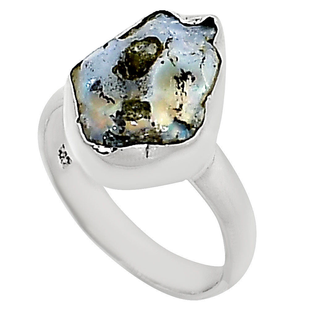 Ethiopian Opal Rough Ring size-6 R-1001 25-ER16166