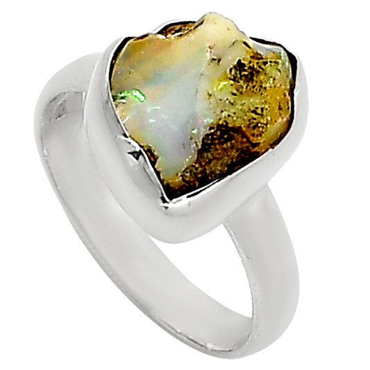Ethiopian Opal Rough Ring size-7 R-1001 25-ER16173
