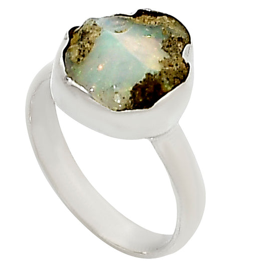 Ethiopian Opal Rough Ring size-7 R-1001 25-ER16179
