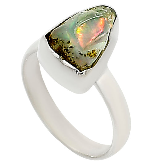 Ethiopian Opal Rough Ring size-7 R-1001 25-ER16183