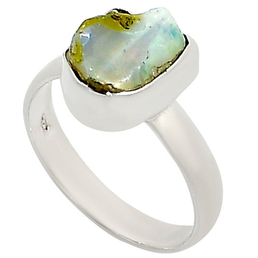 Ethiopian Opal Rough Ring size-7 R-1001 25-ER16190