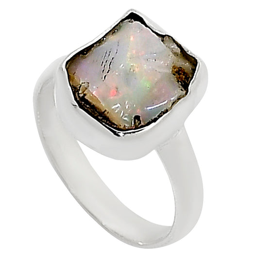 Ethiopian Opal Rough Ring size-7 R-1001 25-ER16194