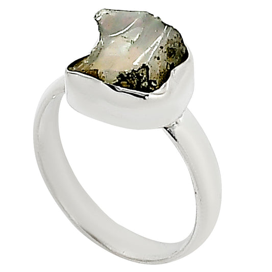 Ethiopian Opal Rough Ring size-7 R-1001 25-ER16205