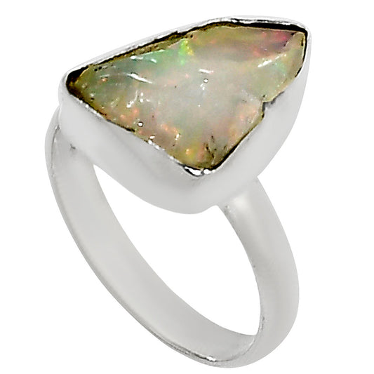 Ethiopian Opal Rough Ring size-8 R-1001 25-ER16214