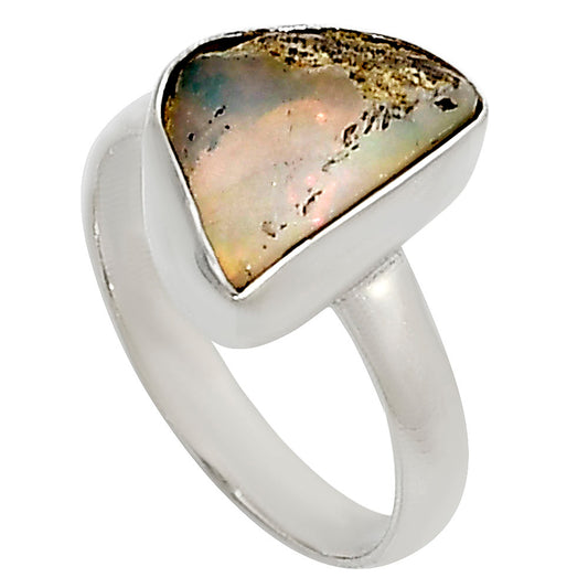 Ethiopian Opal Rough Ring size-8 R-1001 25-ER16217