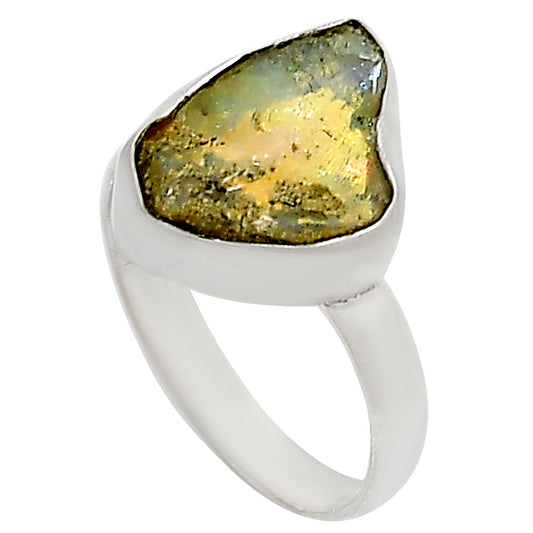 Ethiopian Opal Rough Ring size-8 R-1001 25-ER16235