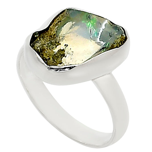 Ethiopian Opal Rough Ring size-8 R-1001 25-ER16239