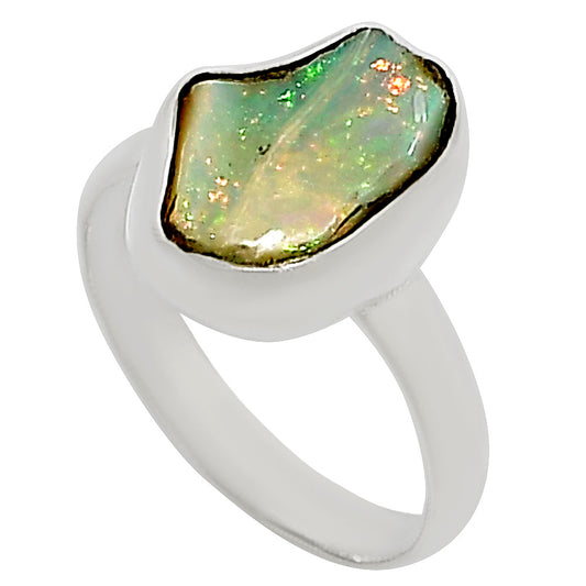 Ethiopian Opal Rough Ring size-8 R-1001 25-ER16244