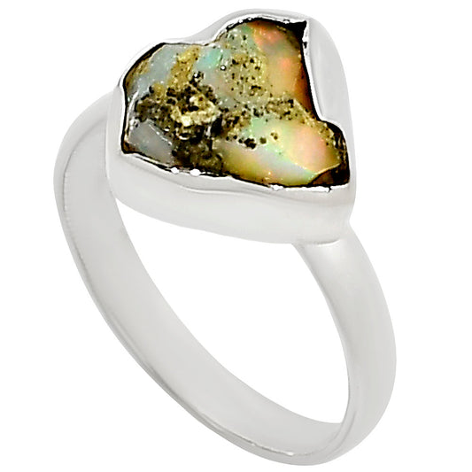 Ethiopian Opal Rough Ring size-9 R-1001 25-ER16254