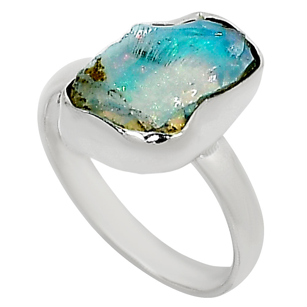 Ethiopian Opal Rough Ring size-9 R-1001 25-ER16256