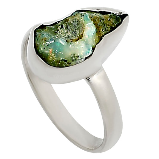 Ethiopian Opal Rough Ring size-9 R-1001 25-ER16260
